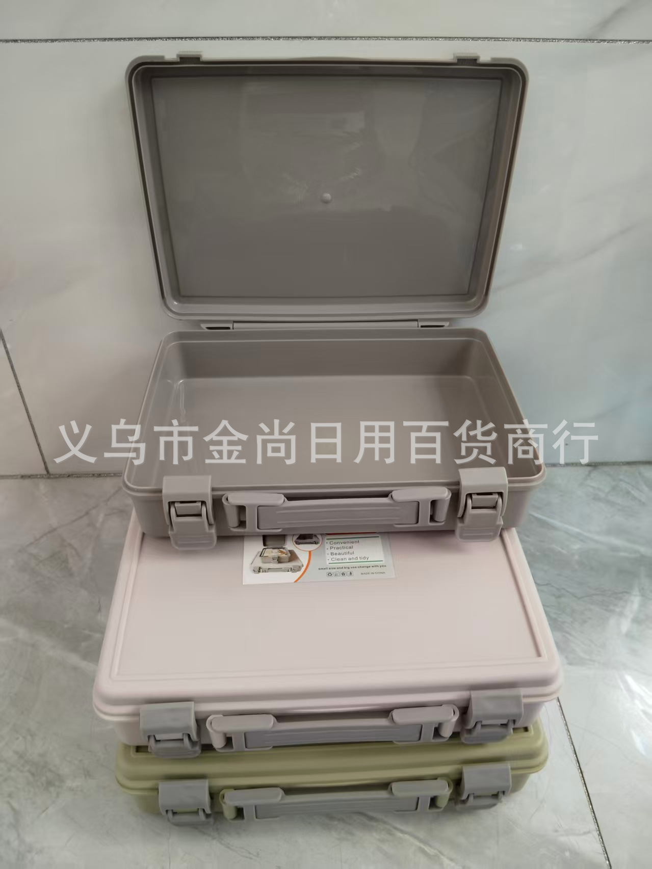 Household thickened transparent solid color plastic compartments storage box for toys, small items, tools and parts classification storage box pic 8