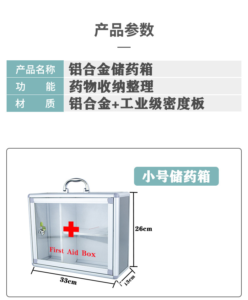 厂家直销仅供外贸家庭医药壁挂式药品箱急救收纳箱便民服务箱详情1