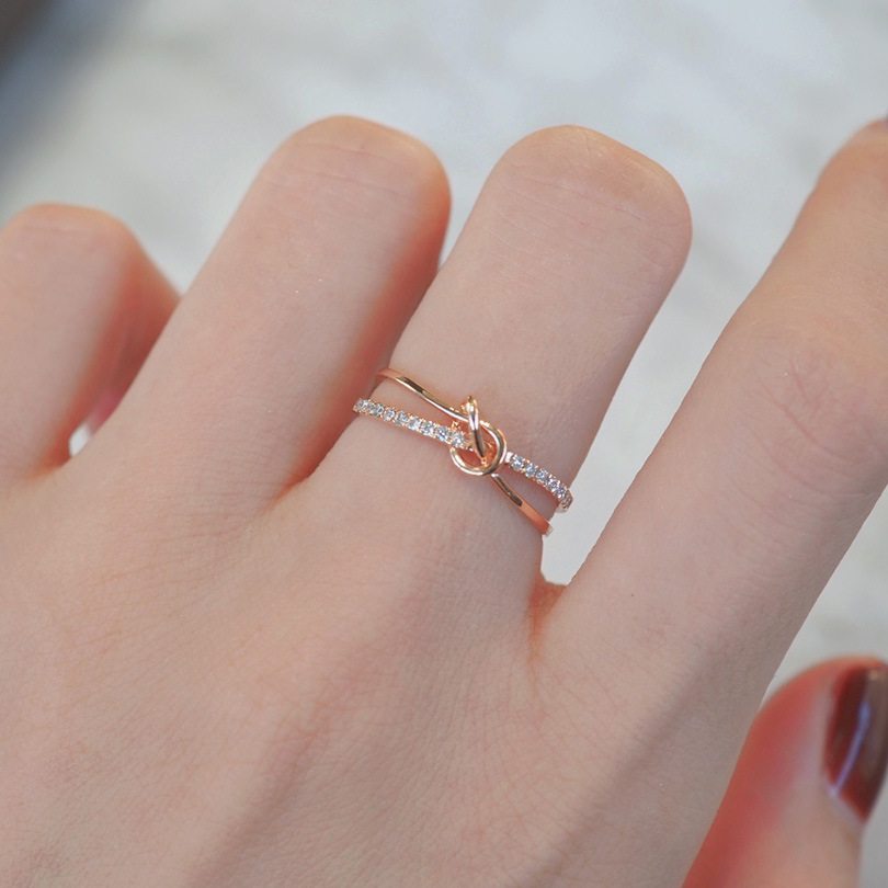 Серебряные кольца s925 с золотыми алмазными кольцами, изящные кольца художественного искусства, двойные кольца высшего чувства pic 7