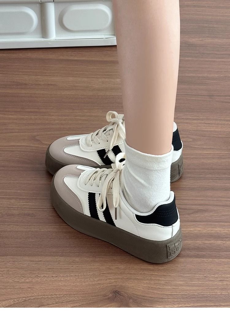 女鞋软底不累脚2025春秋新款时尚百搭小白鞋轻便厚底耐磨休闲鞋详情9