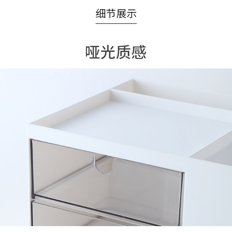 Aiyuhui escritorio caja de almacenamiento cosmético anti-polvo acrílico cajón multi-ge escritorio estudiante smiscellany organizer caja pic 21