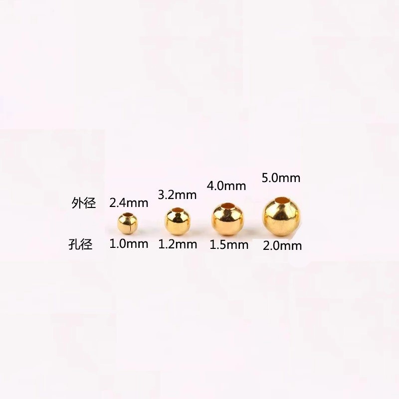 珠子散珠保色珠包金银珠批发手工串珠材料隔珠大孔配饰diy饰品详情4