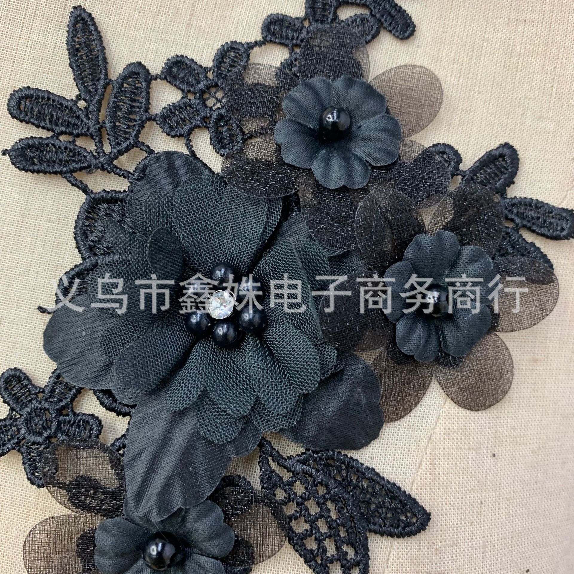 Export supply of lace flower patches in stock, lace pairs, embroidery, lace accessories, window decorations, diy performance costumes pic 10