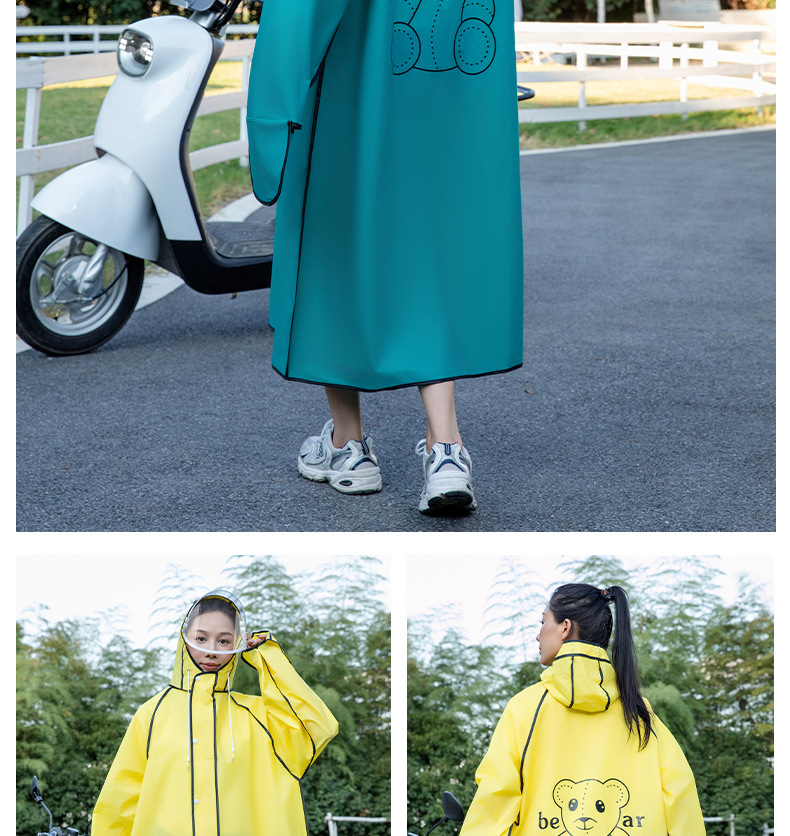 EVA雨衣长款全身防暴雨男女单人透明雨衣户外加厚加长电动车雨衣详情13