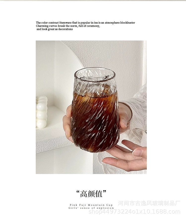 Cross-borosilicate taza de café de alta seguridad de embalaje hogar alto nivel de apariencia resistente a altas temperaturas hielo americano latte taza de agua pic 11