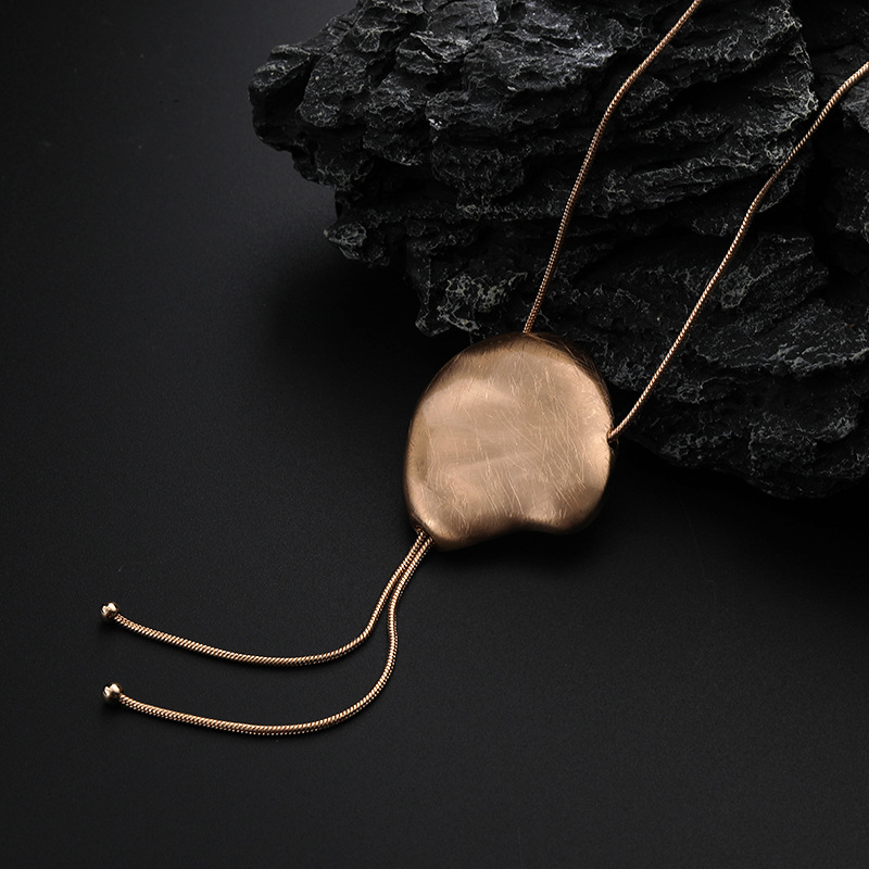 拉丝新款吊坠项链小众高级感合金速卖通女时尚流苏毛衣链批发详情10