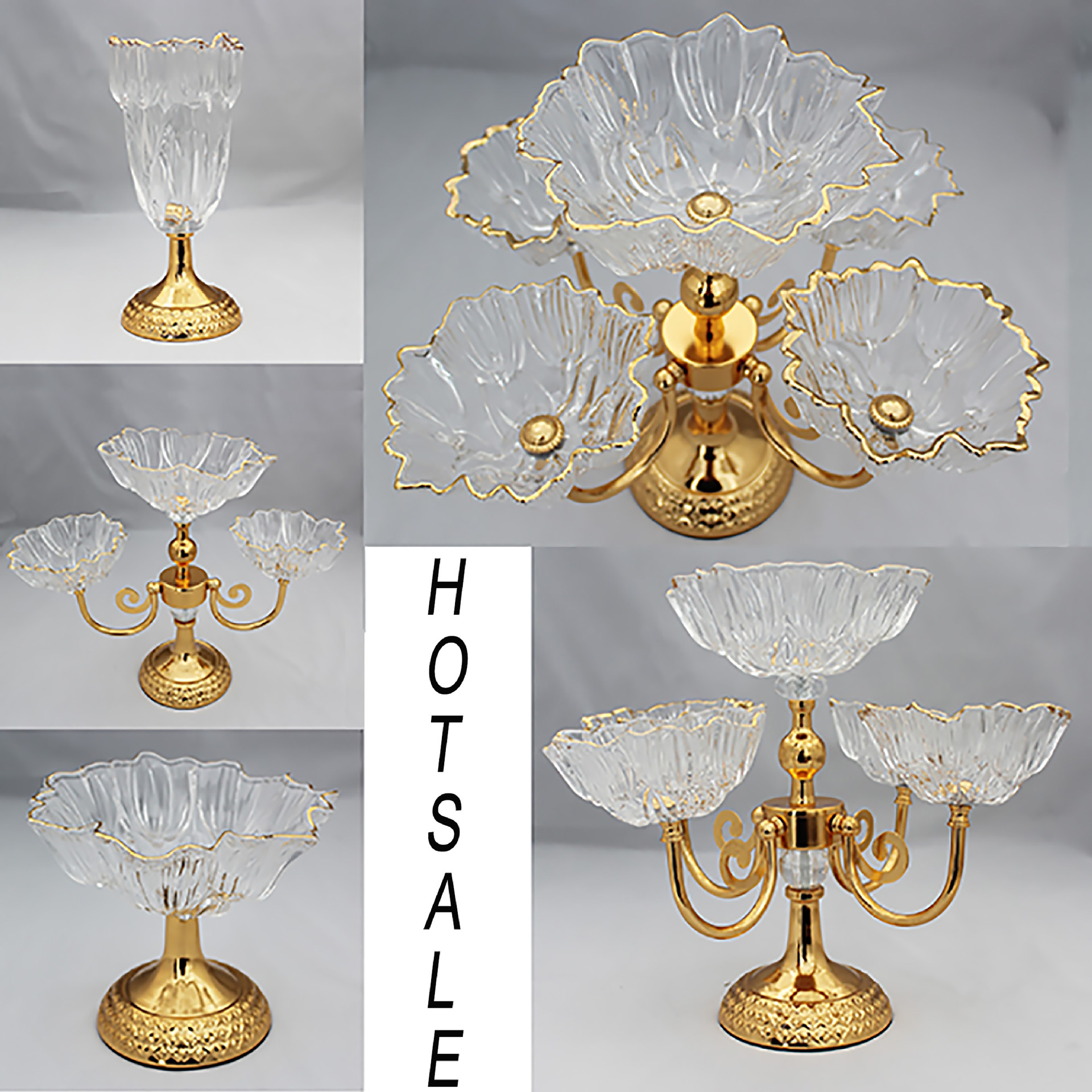 厂家爆款玻璃水果盘创意果斗家居欧式郁金香干果斗KTV零食碟摆件详情5