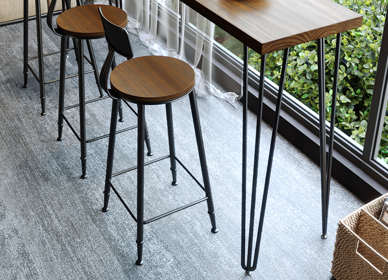 A10L阳台吧台桌长条桌家用靠墙实木休闲高脚桌小吧台窗边沙发侧边详情19