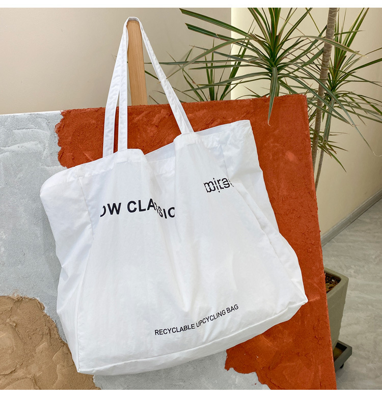 热巴同款帆布包LOWCLASSIC大容量通勤单肩包简约购物袋潮百搭详情18