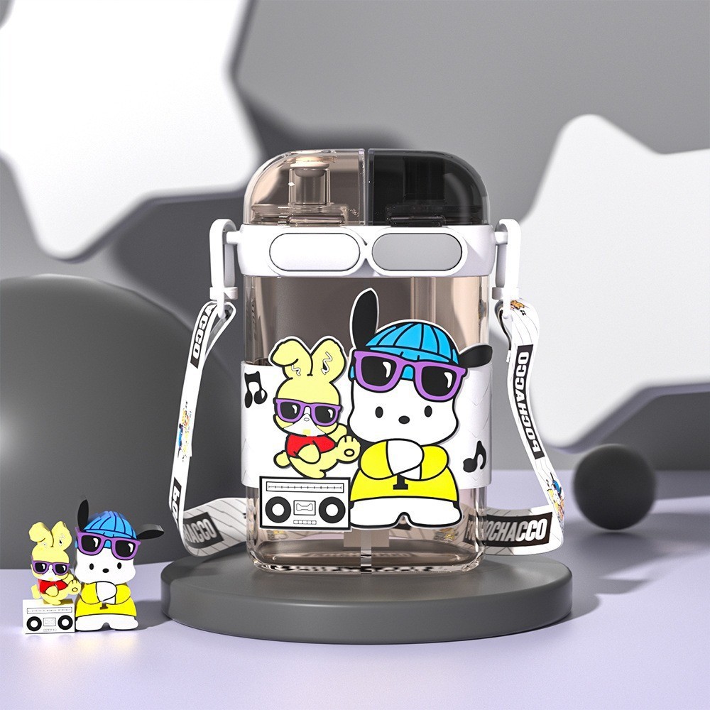 新款三丽鸥儿童卡通吸管杯大容量耐高温双仓双饮塑料杯学生塑料杯详情10