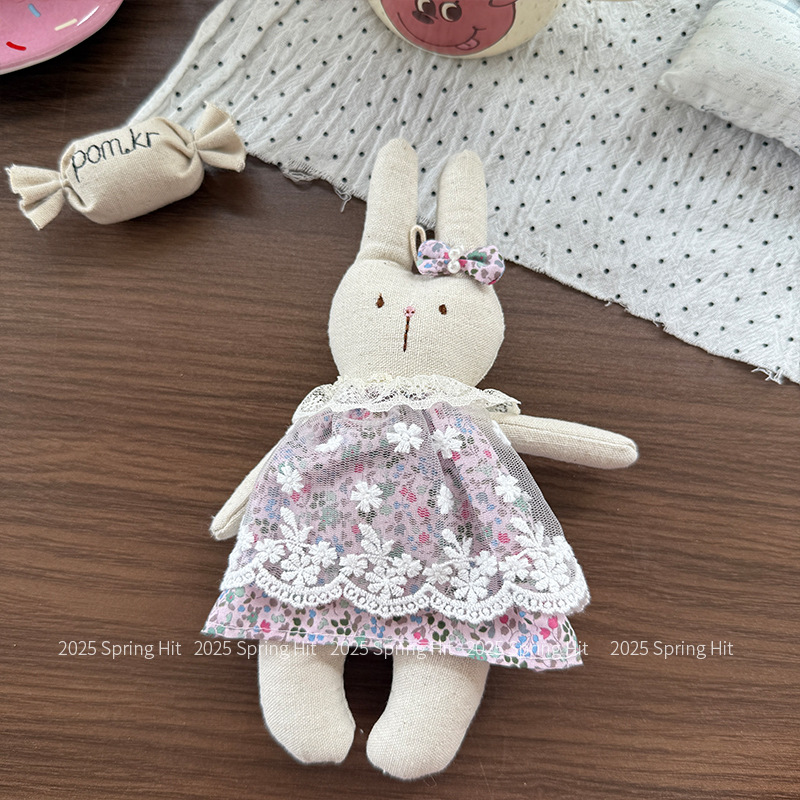 新款大号北欧风手布艺工可爱小兔子蕾丝卡通儿童玩偶玩具摆件挂件详情7