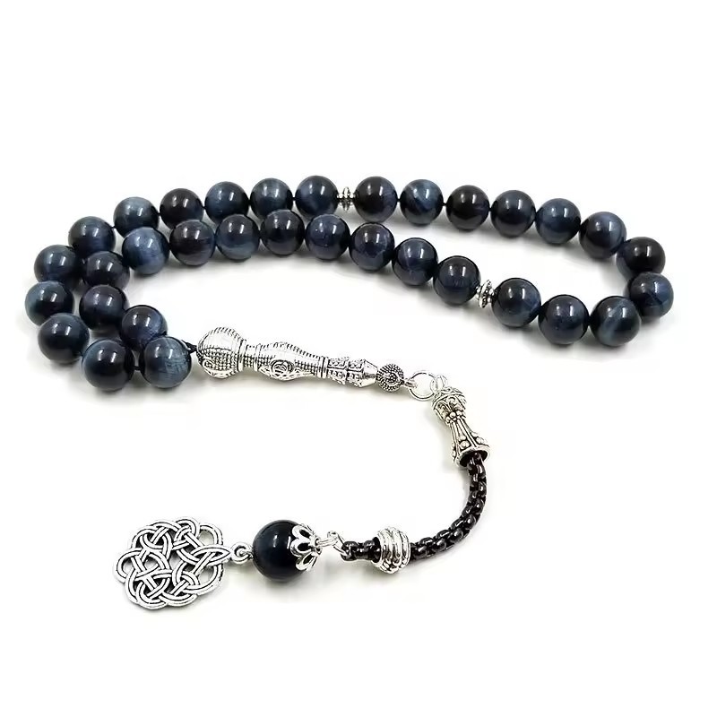 Muslim prayer bead bracelet 10MM natural weathered agate 33 prayer beads TASBIH, cross-border jewelry from the Middle East and Indonesia pic 6