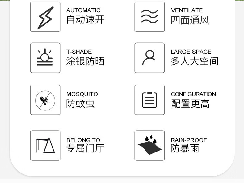 厂家批发六角大帐篷全自动弹开露营野营户外加厚防雨郊游便携装备详情6