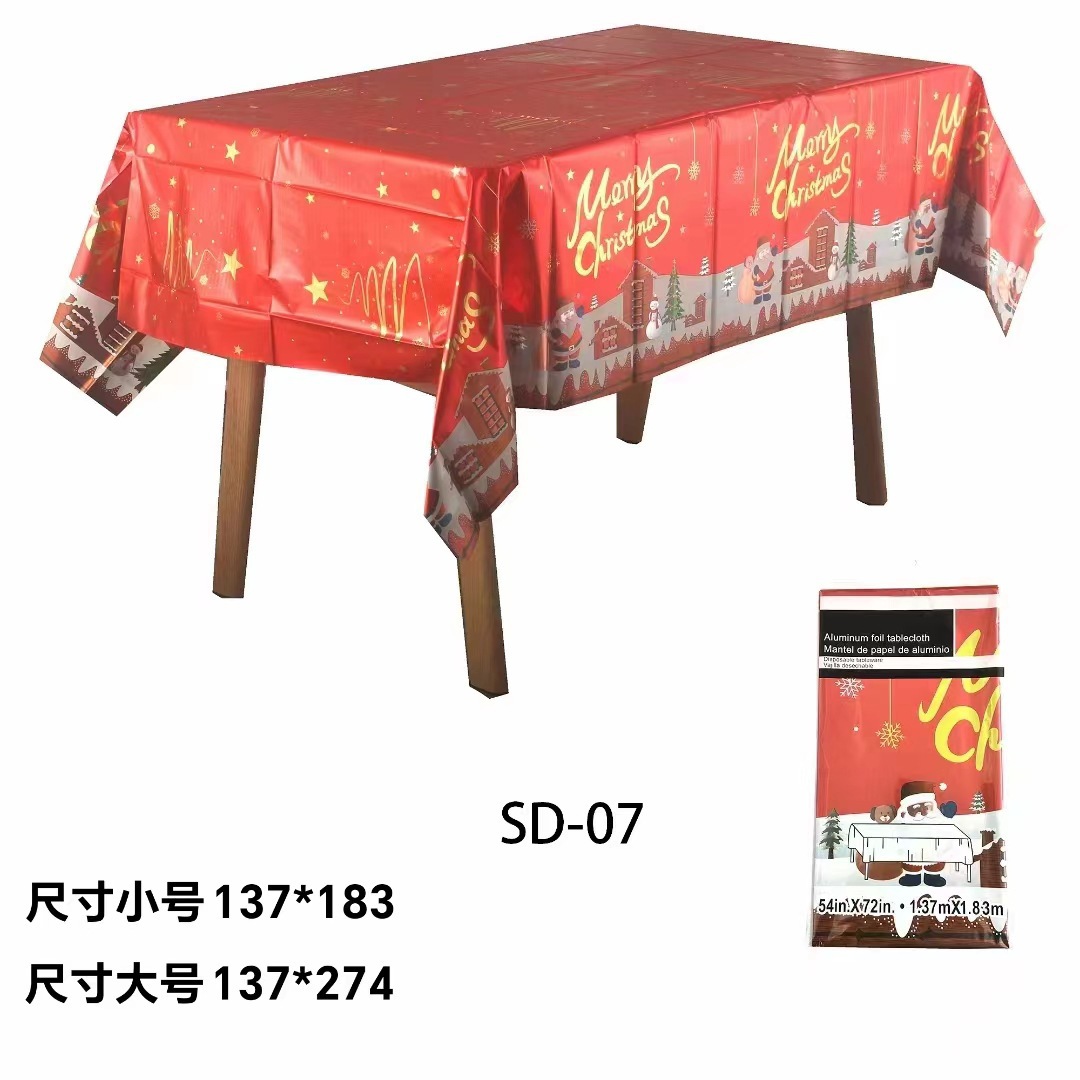 PEVA桌布万圣节圣诞节主题派对CCPM桌布甜品台装饰一次性台布塑料详情30
