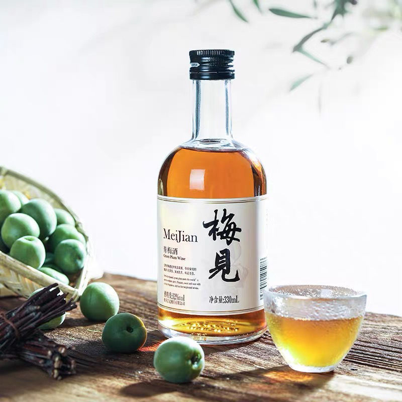 Mei Jian Green Plum Wine 12 degrees 300ml Small bottle l Wedding Souvenir Plum Wine Low-alcohol slightly tipsy Lady Fruit Wine Accompaniment pic 1