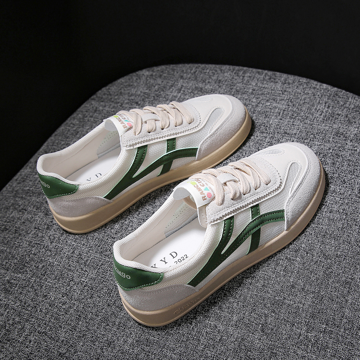 网面透气阿甘鞋女2025年夏季新款小白鞋平底防滑百搭休闲运动板鞋详情1