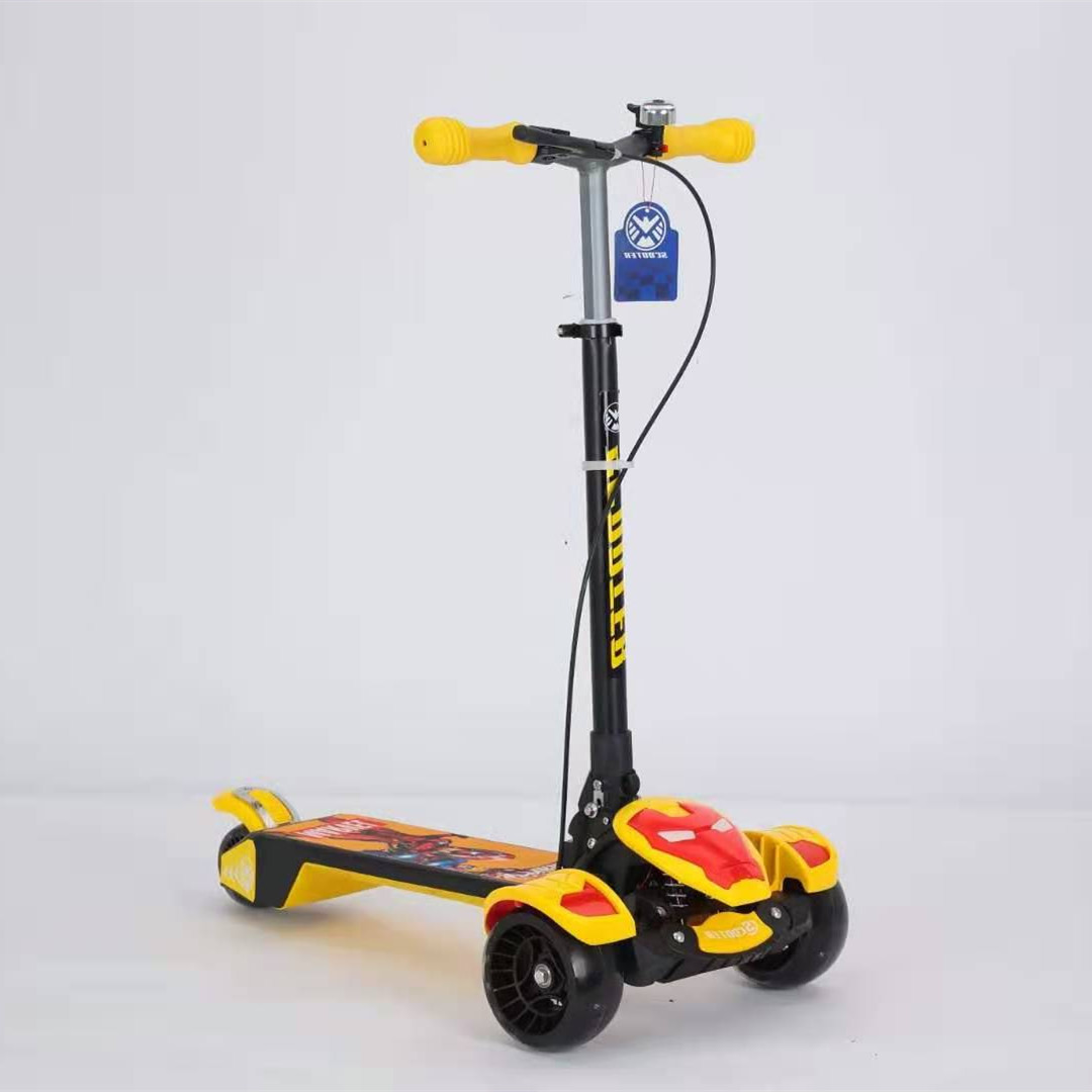 s2q Super High and Large scooter for children aged 3-6, 12-18, with three and four wheels, flashing music, boys and girls, toy sliding pic 2