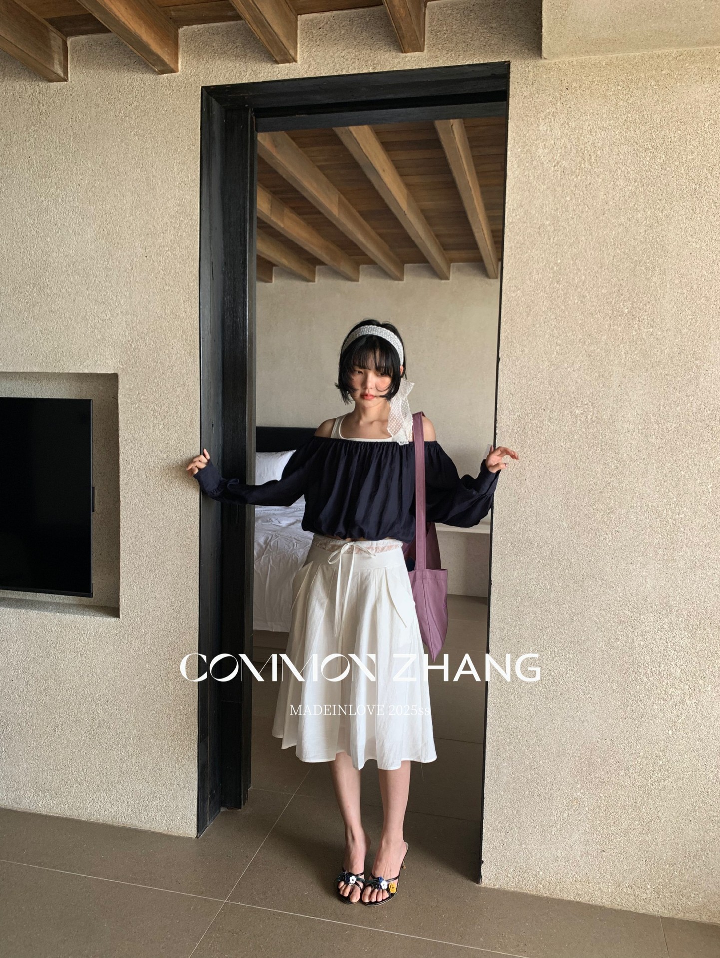 CZ ZHANG Summer French lace-up waist Tencel solid color low-waist A-line pleated skirt B22859 pic 17