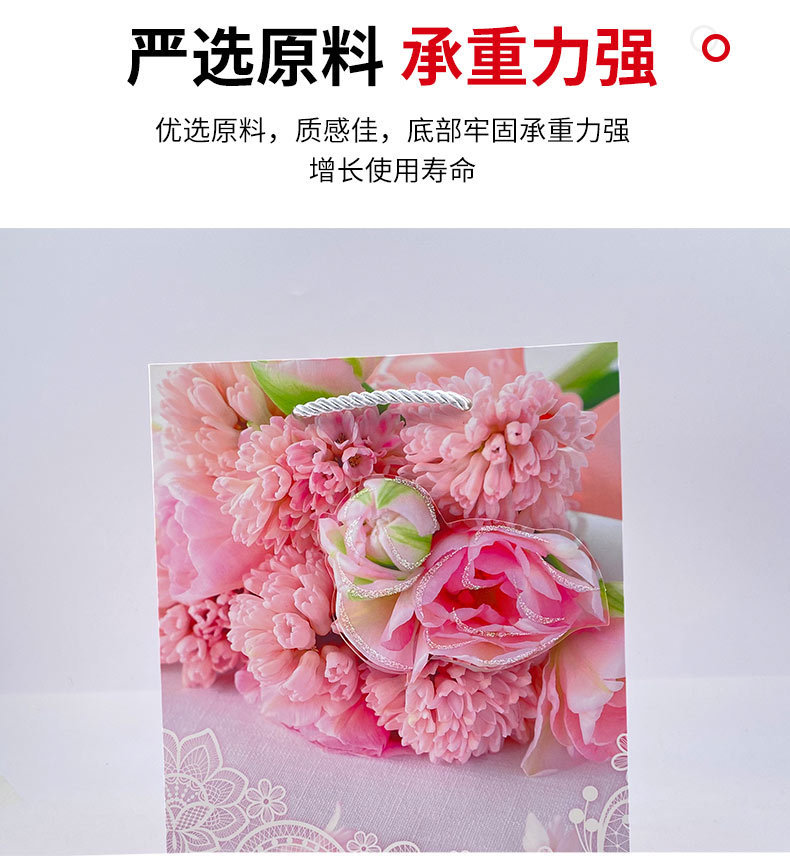 National trend rose flower handbag, gift bag, wedding bridesmaid return gift, souvenir bag, ins wedding candy box packaging bag pic 7