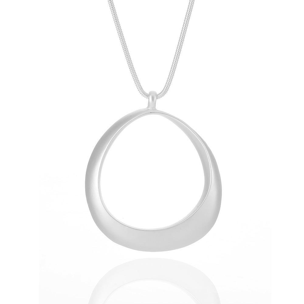 跨境亚马逊热销爆款欧美几何形吊坠长款ins高级项链时尚女毛衣链详情6