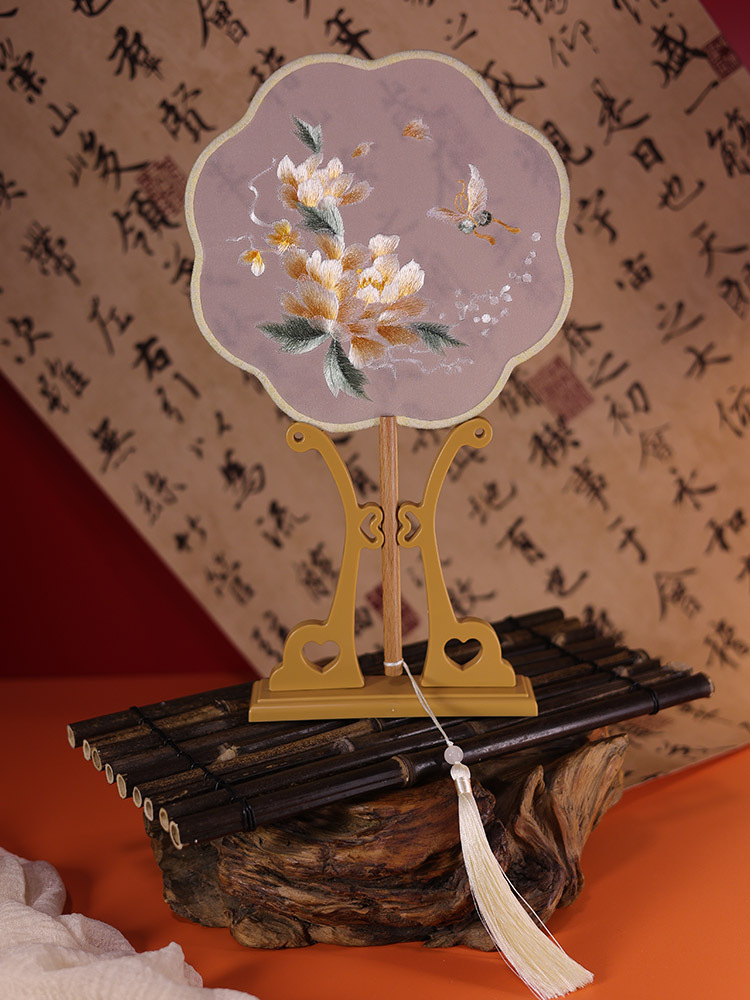 双面刺绣团扇古风扇子圆扇刺绣扇子双面绣团扇苏绣团扇汉服舞蹈扇详情2