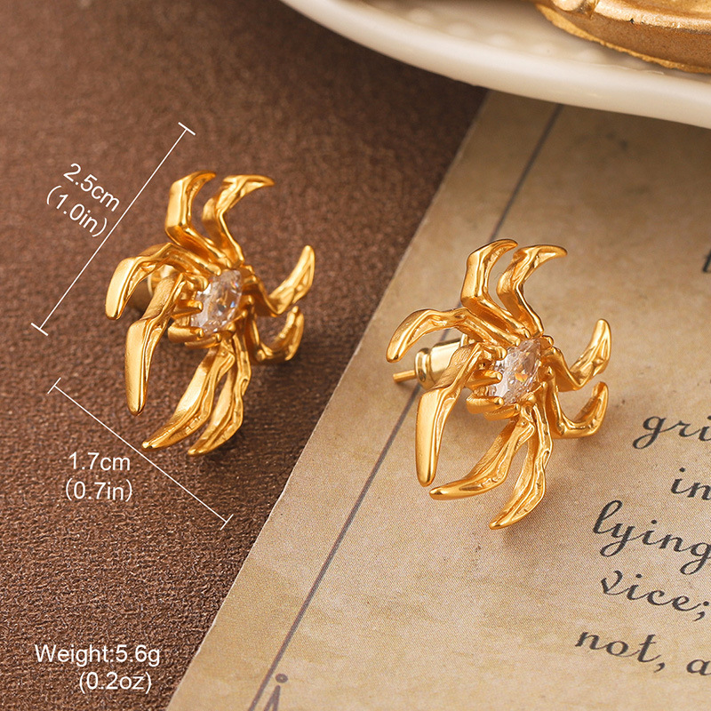 中古vintage复古耳环梵高油画系列滴油花朵珍珠流苏百搭耳饰批发详情31