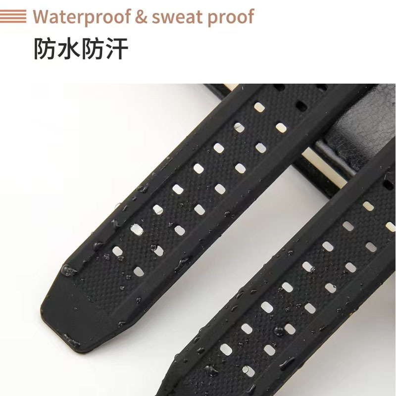 亚马逊代用鲁美诺时户外硅胶表带23MM手表表带批发潜水手表带男款详情4