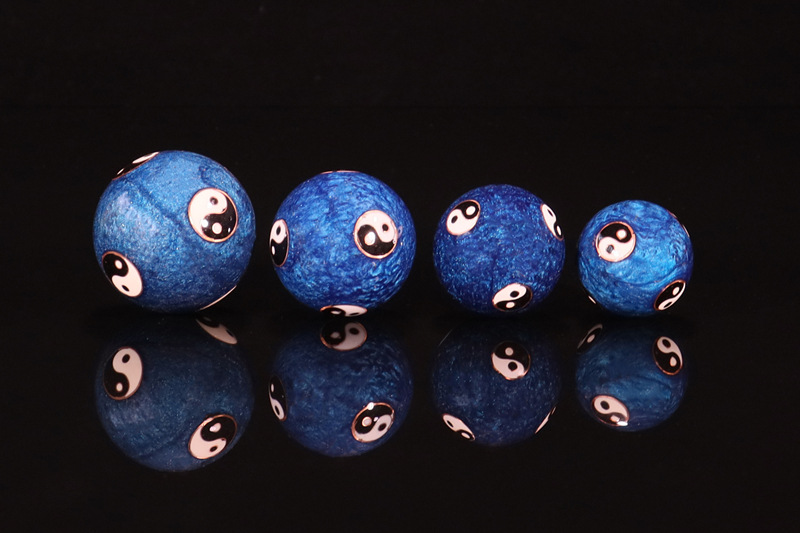 Cross-border foreign trade Beijing Jingtai LAN handball craft gifts, cloisonne enamel low-temperature hand-rotating ringtone massage fitness balls pic 14