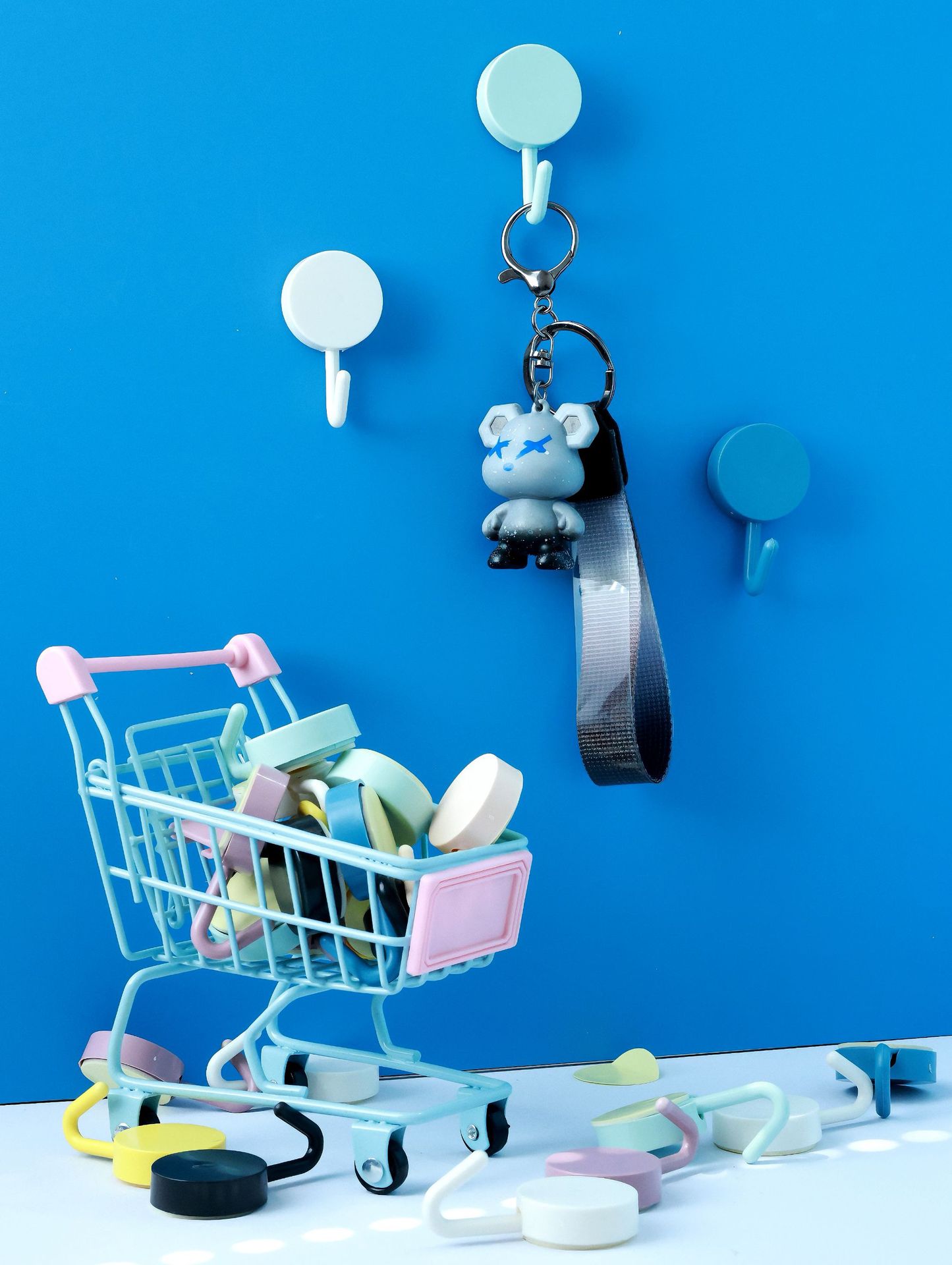 马卡龙挂钩无痕可爱粘钩塑料北欧钩子厨房浴室彩色免打孔挂衣钩详情8