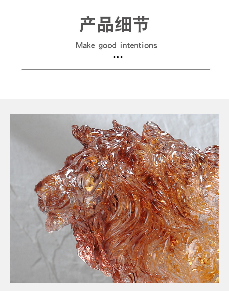 2025厂家直发欧式狮子老虎豹子工艺品摆件家居客厅玄关办公室柜子装饰详情16