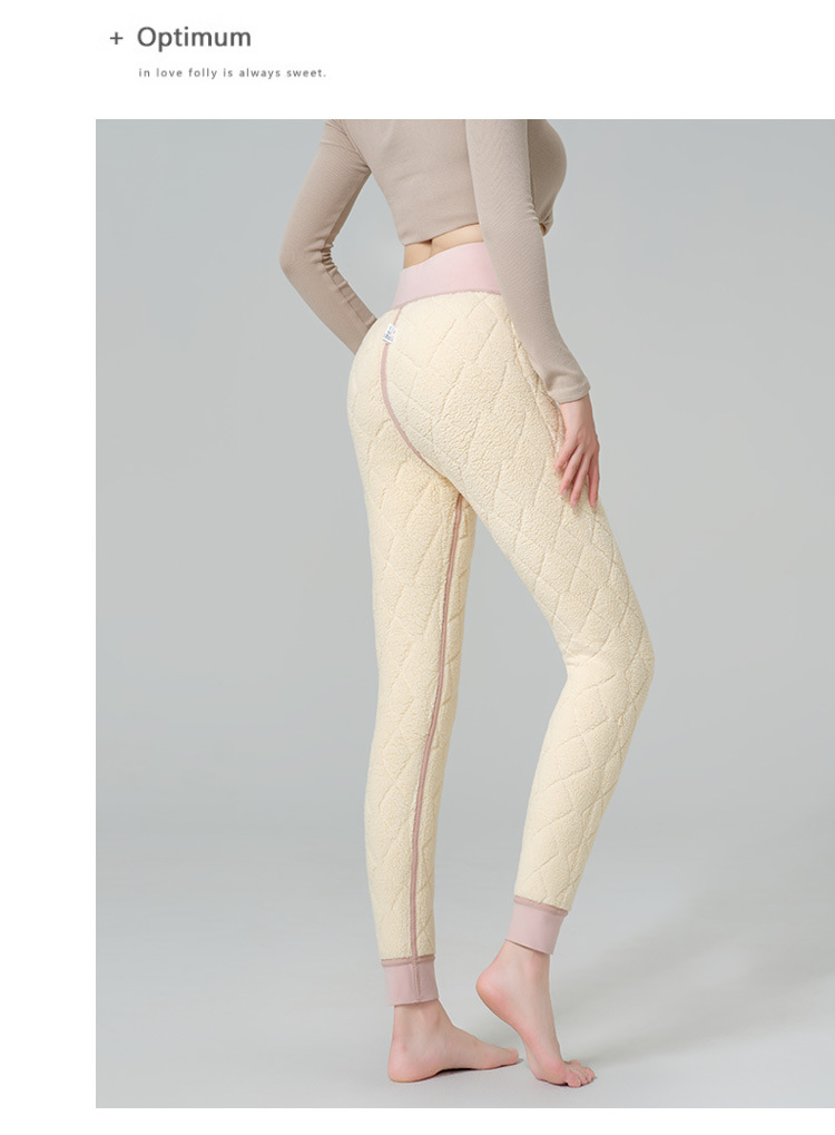 羊毛保暖裤女外穿秋裤冬季加绒加厚打底裤高腰东北特厚羊羔绒棉裤详情17