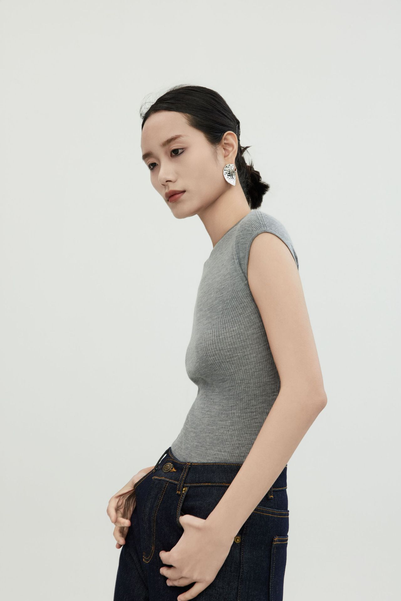 白露版型巨好无缝短袖针织衫半袖打底上衣圆领T恤女羊毛衫修身详情33