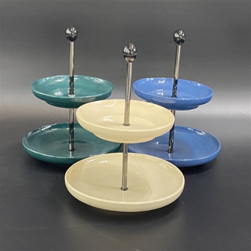 厂家直销五金提手串盘架水果盘子蛋糕甜品盘果盘合金支架家居配件详情15