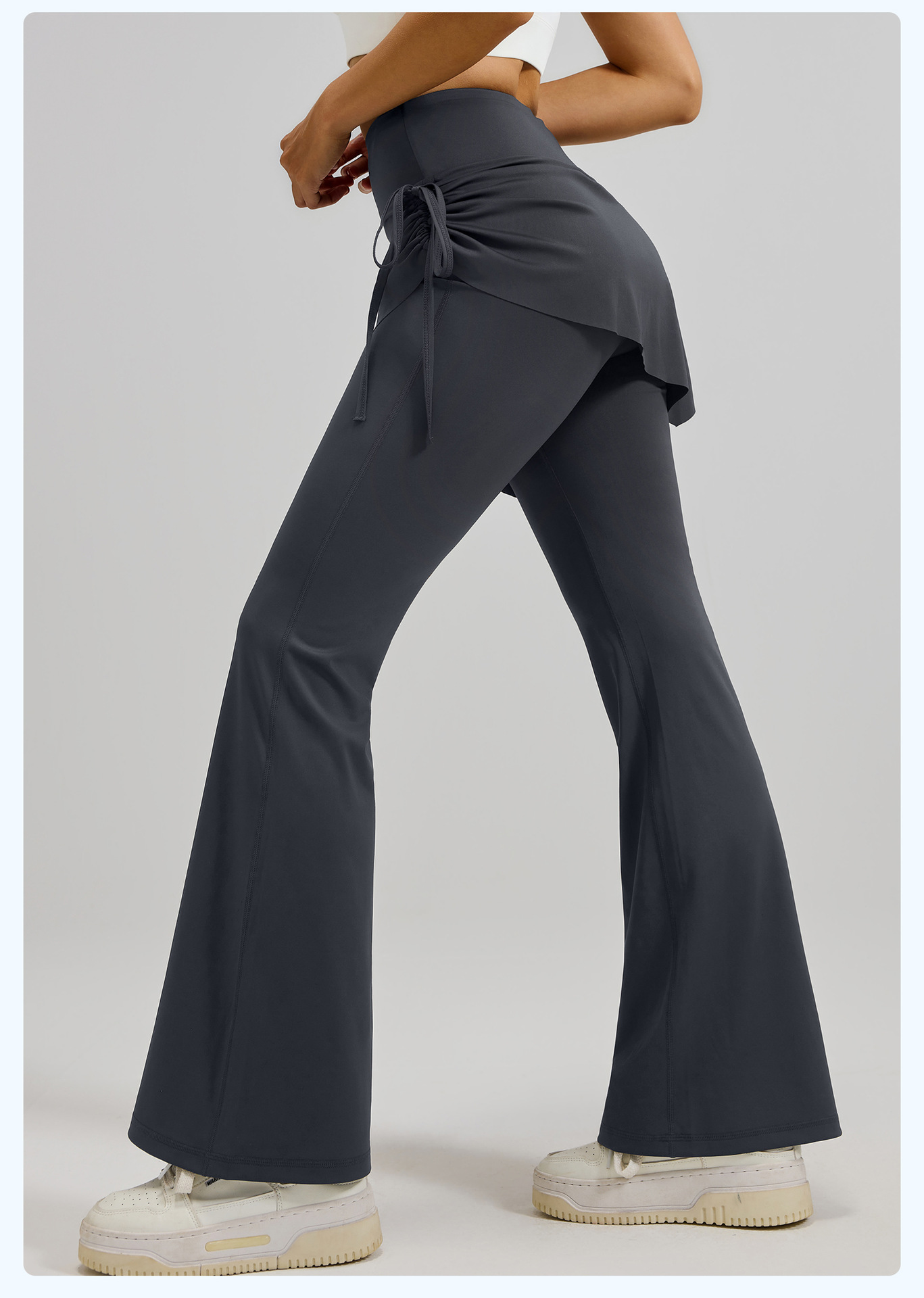 New wrinkled flared skirt pants, two sets of high-waisted, hip-lifting, slightly flared yoga pants for women pic 26