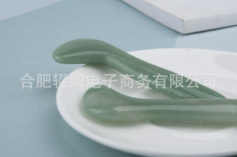 天然粉晶东陵玉石刮痧板脸部美容眼部推拿片刮痧板美容院同款按摩详情4