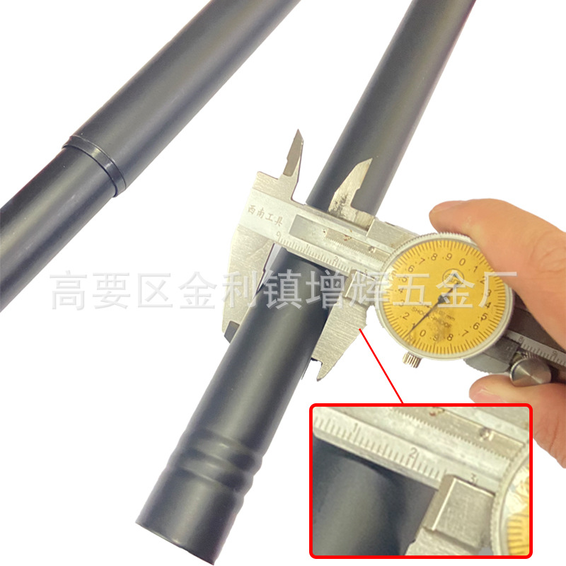 亚马逊新品伸缩螺纹窗帘管跨境出口Temu铁艺可调节40mm拼接罗马杆详情8