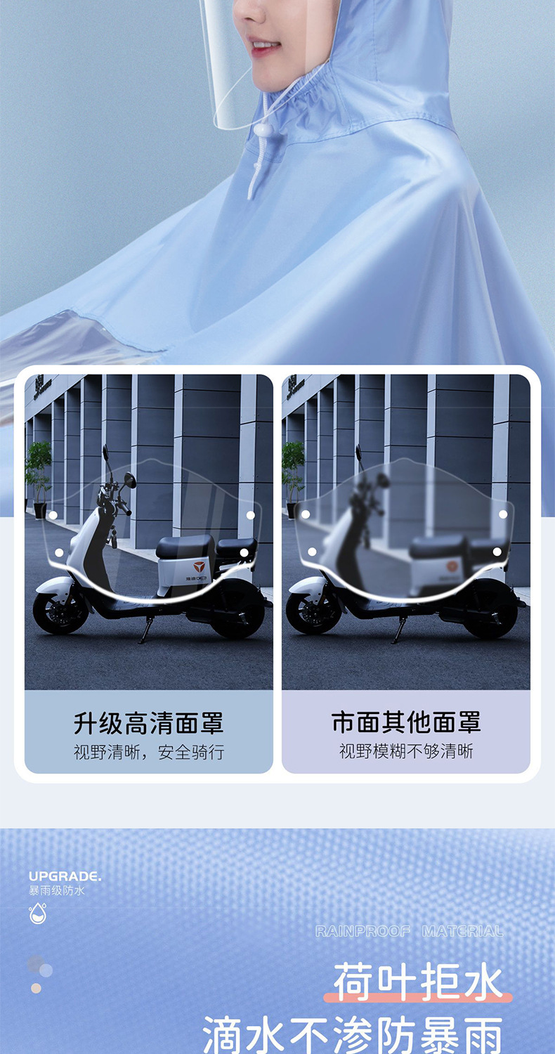 电动电瓶车雨衣牛津布长款全身防暴雨专用雨披单人新款摩托自行车详情6