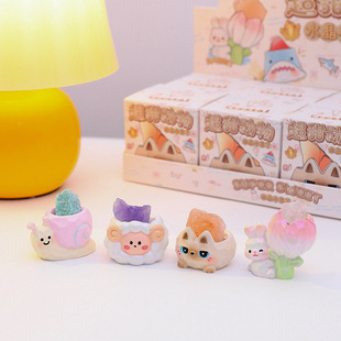 萌物趣多多水晶盲盒卧室装饰办公桌茶几摆件新款批发萌趣礼物详情5