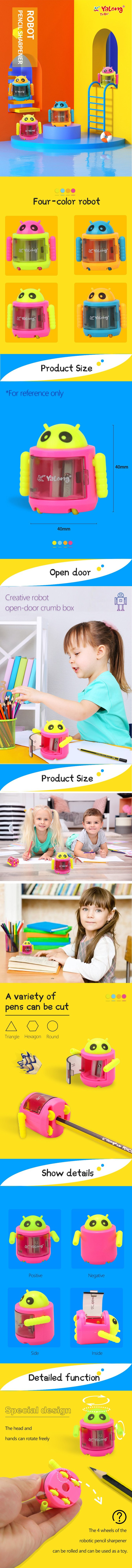 A best-selling robot pencil sharpener on Amazon made of high-quality alloy steel ABS material pic 6