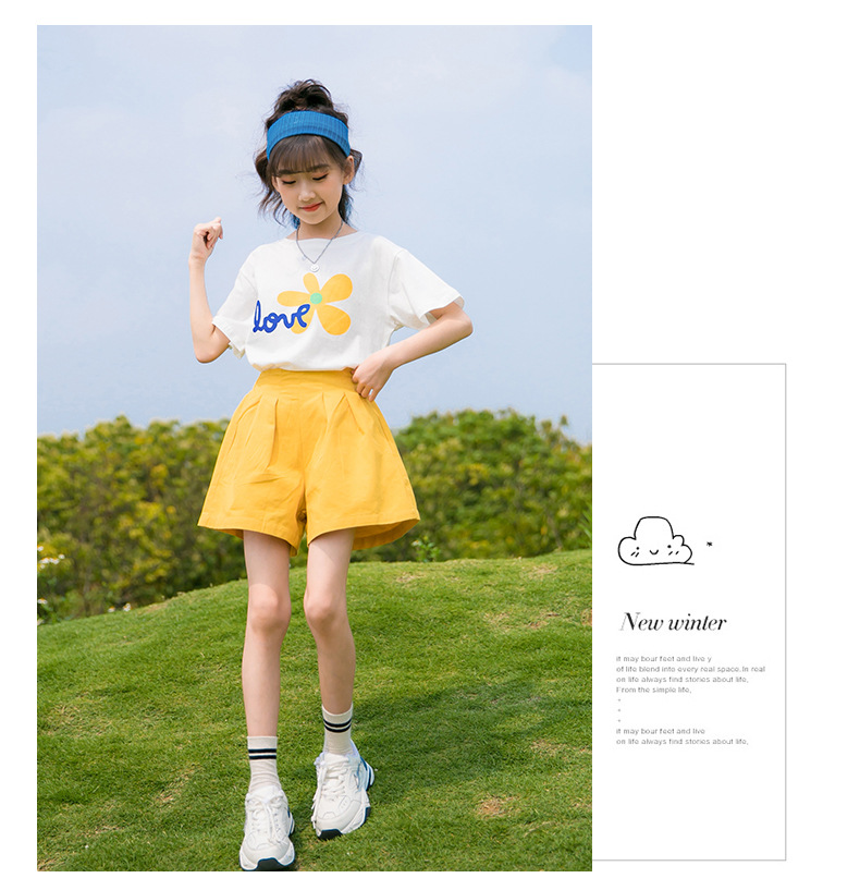 女童上衣夏装阔腿裤2024春夏季新款儿童洋气夏季运动套装中大童女详情8
