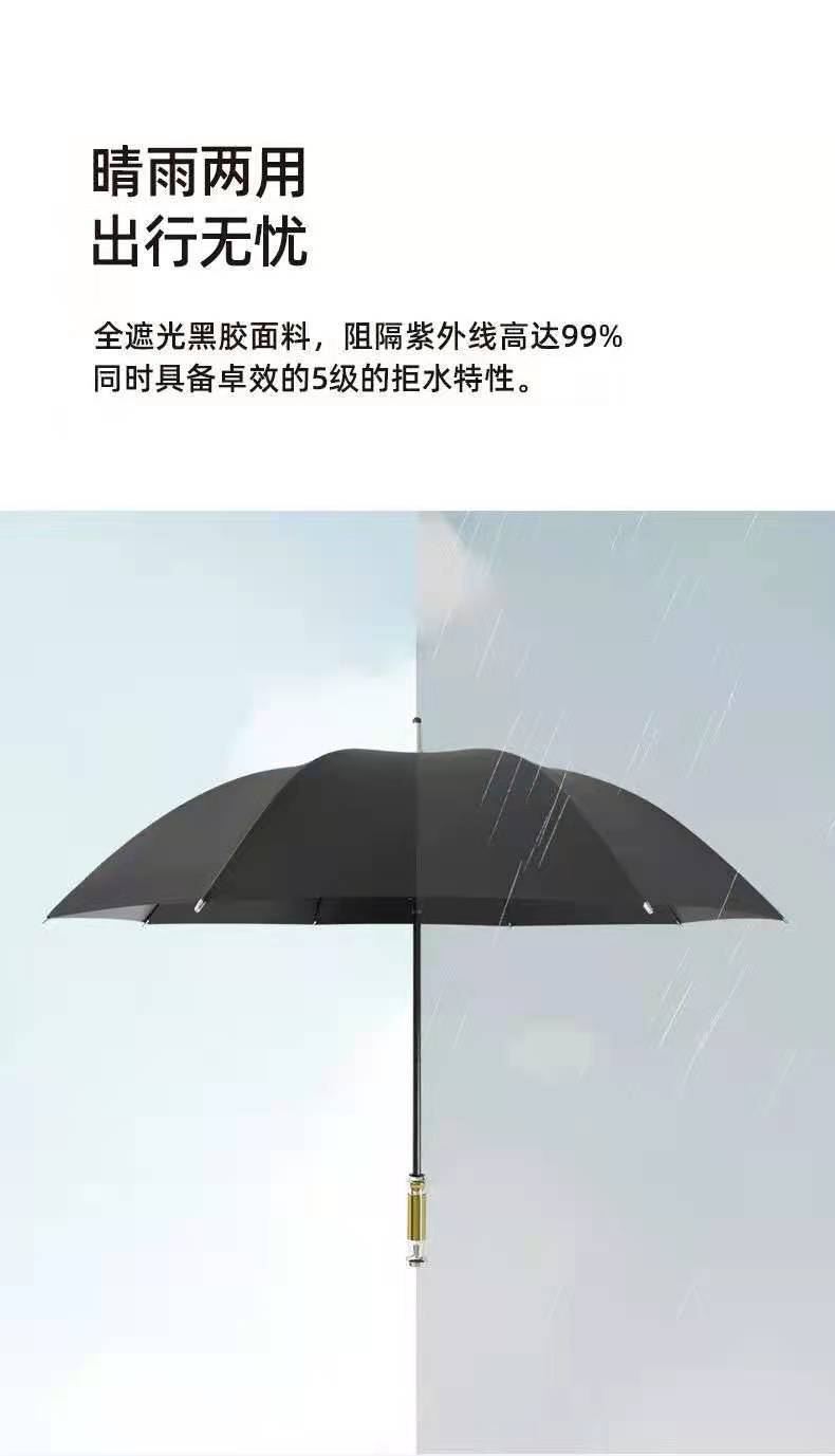 厂家批发长柄商务双人加大晴雨两用遮阳防紫外线广告礼品直杆雨伞详情9