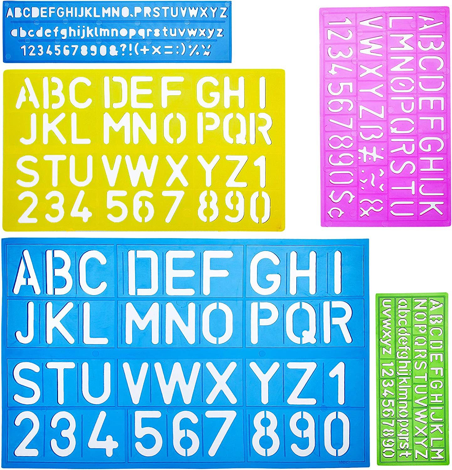 Customized PP letter template ruler for foreign trade color, primary school student letter ruler set pic 5