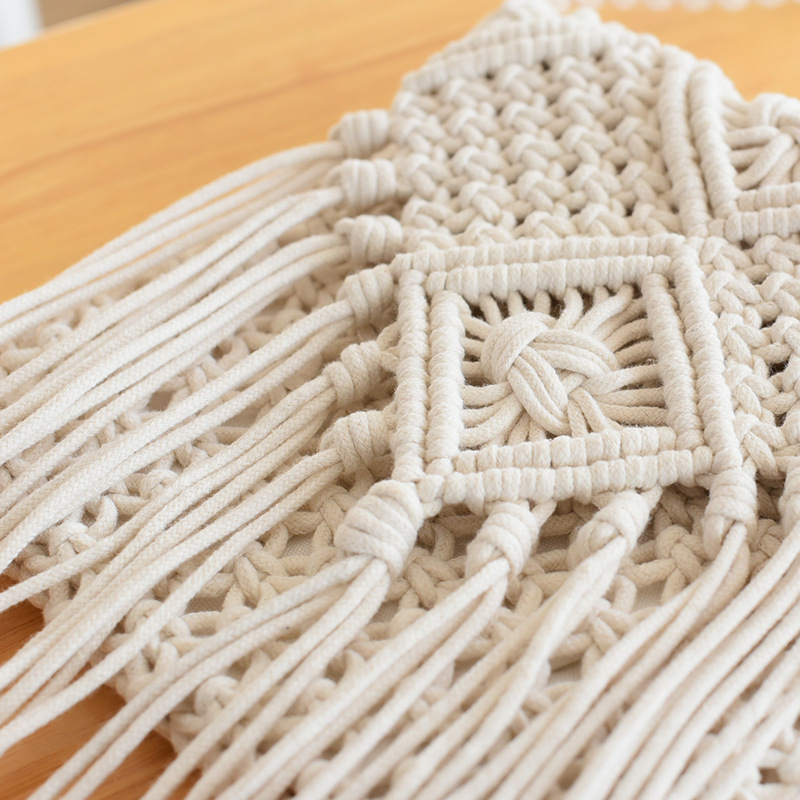 Summer Korean fringed crossbody straw woven bag, Korean retro single-shoulder cotton thread woven bag, sweet and fresh flip cover bag pic 4