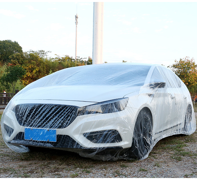 Car cover, disposable car cover, can be used all year round, sun protection, rain protection, dust protection, full cover car cover, sun visor, hail protection pic 11