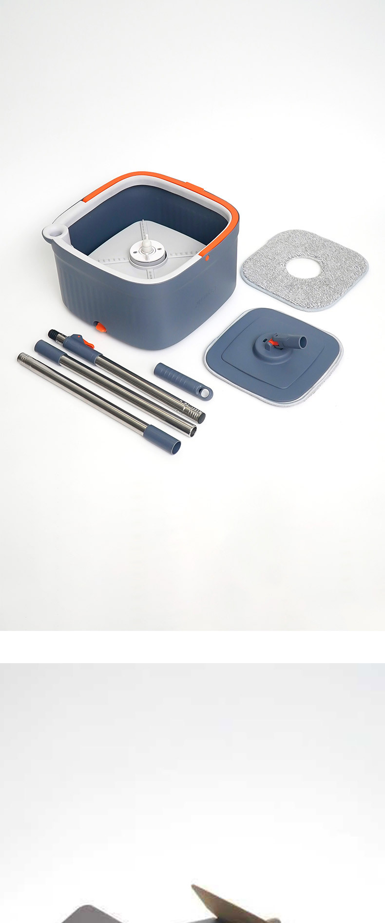 Household sewage separation mop, hand washable rotating mop, large panel, dry and wet dual-purpose cleaning mop, one mop clean pic 7