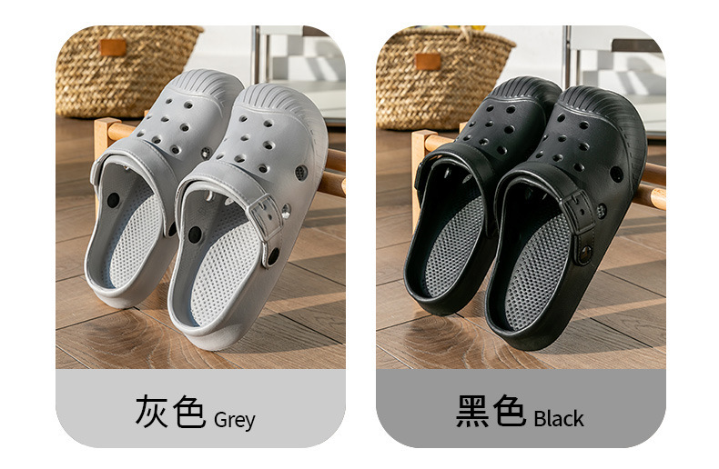 洞洞鞋贝壳头外穿高跟夏漂流增高情侣包头拖鞋厚底男沙滩鞋详情10