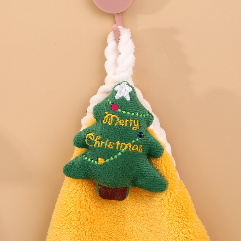 【 Chi Jia 】 Coral Fleece fringed Christmas Series Hand towels, hanging towels, Kitchen and bathroom towels, hanging hand towels pic 8