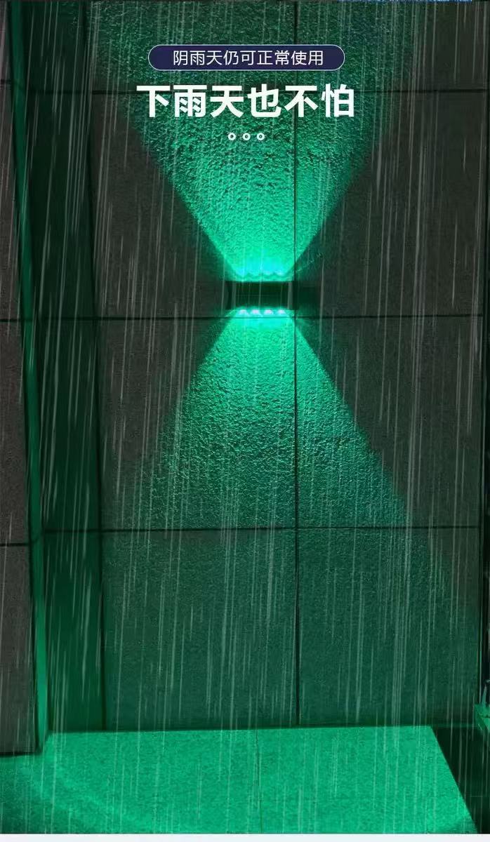 Solar outdoor lights, wall-washing lights, outdoor courtyard waterproof, villa garden exterior wall landscape spotlights, decorative fence lights pic 2