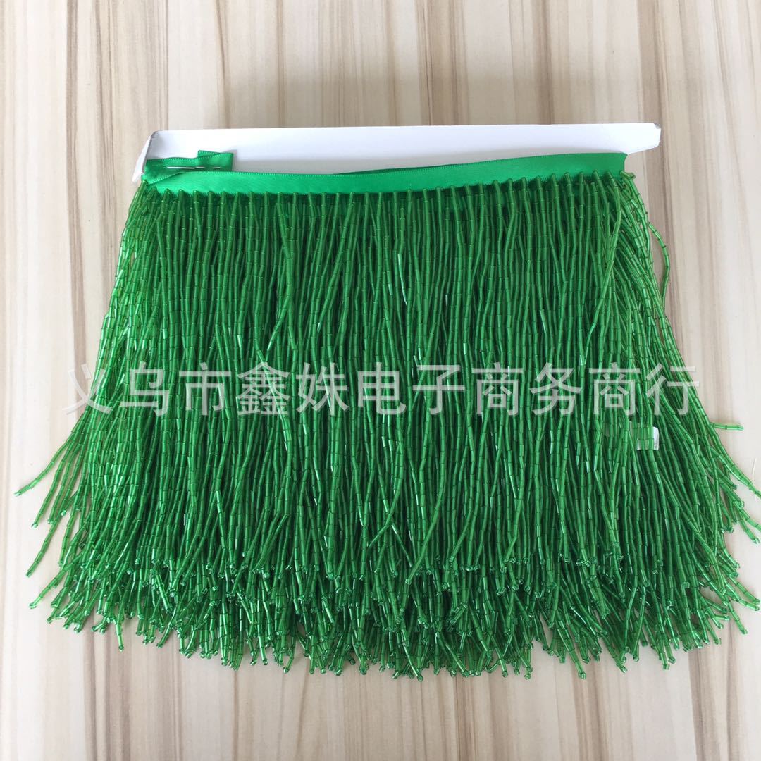 15cm golden tube bead tassels, fashionable handcrafted wedding dress, evening gown and dance dress tassels pic 13