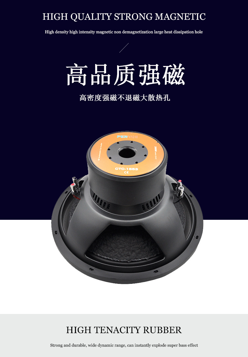 佩沃跨境厂家直供车载圆形鸣笛警示扬声器汽车通用音响全频小喇叭详情3